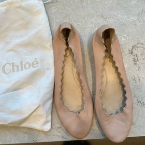 Chloe Scallop Ballet Flat- size 38